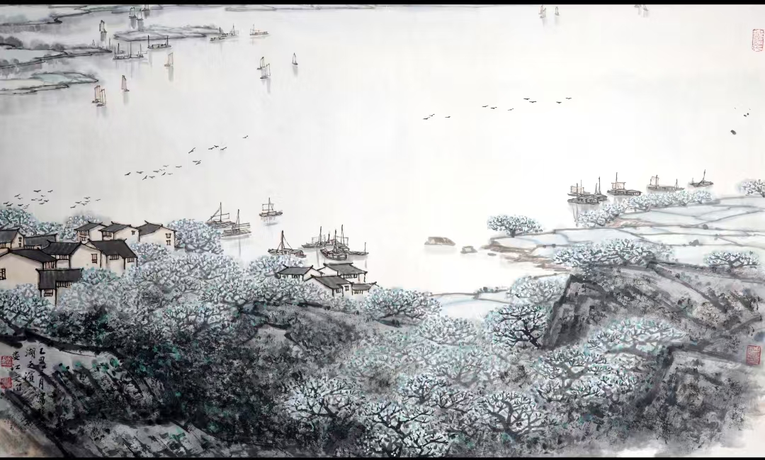 宋文治（1919-1999)  太湖之滨