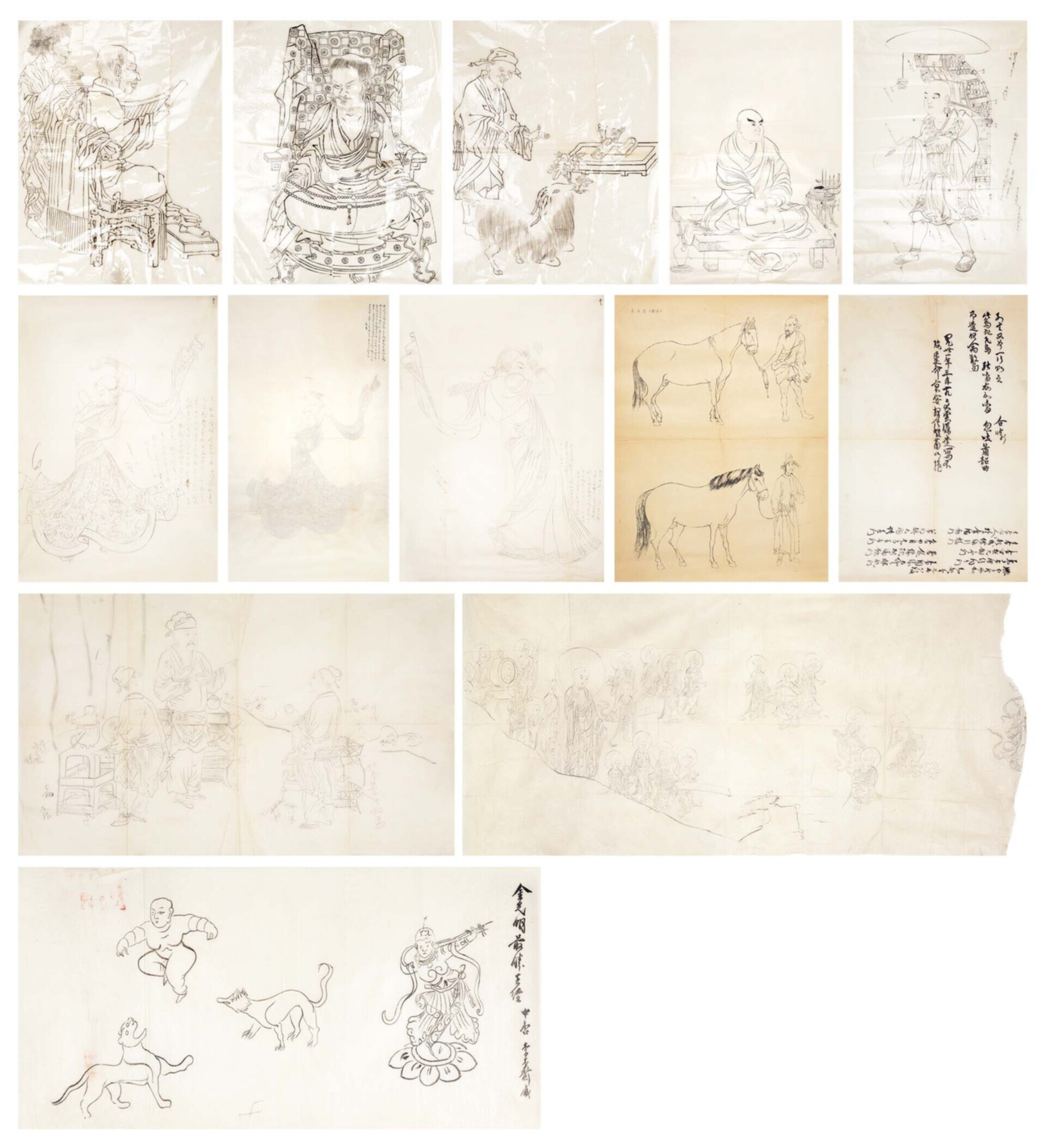 佚名 画稿一组